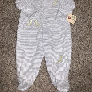 Stripped one piece for 0-3 months with giraffes